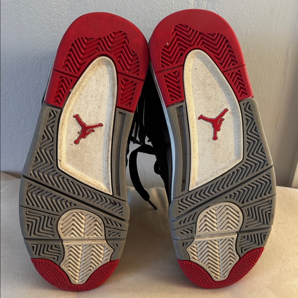 Black and Red Sneakers with Logo